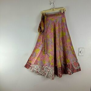 Reversible Upcycled Magic Sari Wrap Maxi Skirts